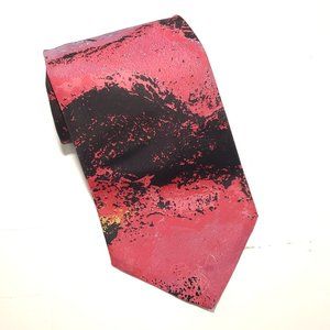 Italian Handmade Men's Tie Red Black